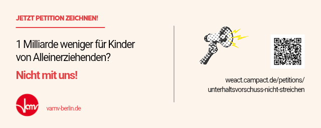 Petition Unterhaltsvorschuss nicht streichen!